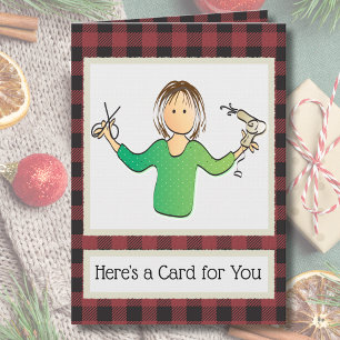 Carte Merci coiffeuse de beauté pour son Noël