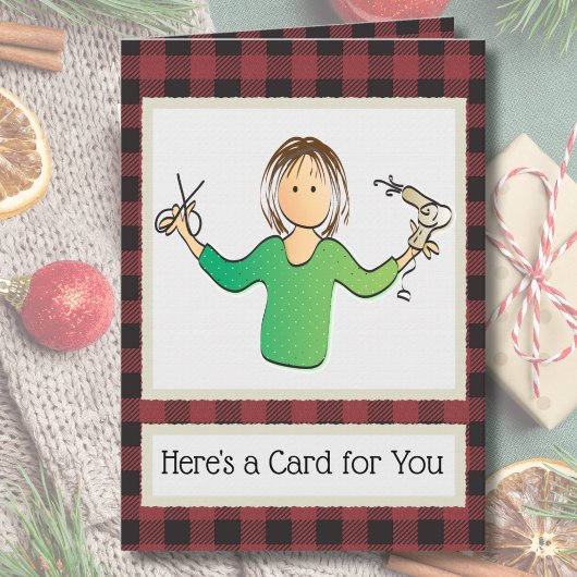 Carte Merci coiffeuse de beauté pour son Noël