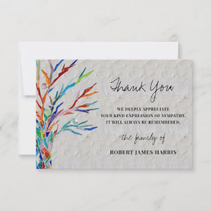 Carte Merci commémoratif funéraire de Sympathy