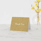 Carte Merci Confetti Gold Dust (Fleur jaune)