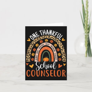 Carte Merci Conseiller scolaire Thanksgiving Rainbow Cou