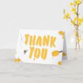 Carte Merci d'abeille au miel doux (Fleur jaune)