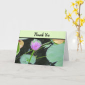 Carte Merci d'aide à l'eau rose pâle fleur (Fleur jaune)