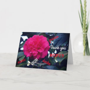 Carte Merci Daikagura Red Camellia