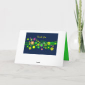 Carte Merci d'alimentation Fleur Rétro Personnaliser (Dos)