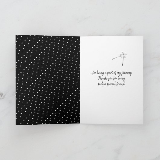 Carte Merci Dandelion aux points (Intérieur)
