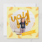 Carte Merci d'anniversaire de la Fruité orange (Dos)