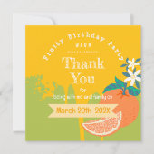Carte Merci d'anniversaire de la Fruité orange (Devant)