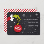 Carte Merci d'anniversaire Grinch Chalkboard (Devant / Derrière)