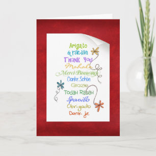 Carte Merci dans différentes langues