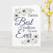 Carte Merci d'appréciation personnalisé des professionne (Fleur jaune)