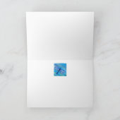 Carte Merci d'aquarelle de libellules bleues (Intérieur)