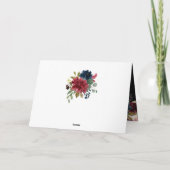 Carte Merci d'aquarelle florale de Bourgogne (Dos)