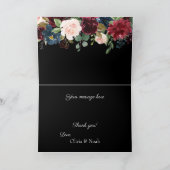 Carte Merci d'aquarelle florale de Bourgogne (Intérieur)