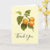 Carte Merci d'aquarelle orange vintage (Fleur jaune)