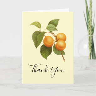 Carte Merci d'aquarelle orange vintage
