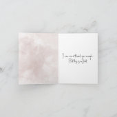 Carte Merci d'aquarelle rose posy (Intérieur)