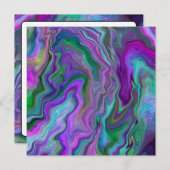 Carte Merci d'art fluvial violet, vert et bleu (Devant / Derrière)