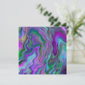 Carte Merci d'art fluvial violet, vert et bleu (Debout devant)