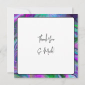 Carte Merci d'art fluvial violet, vert et bleu (Dos)