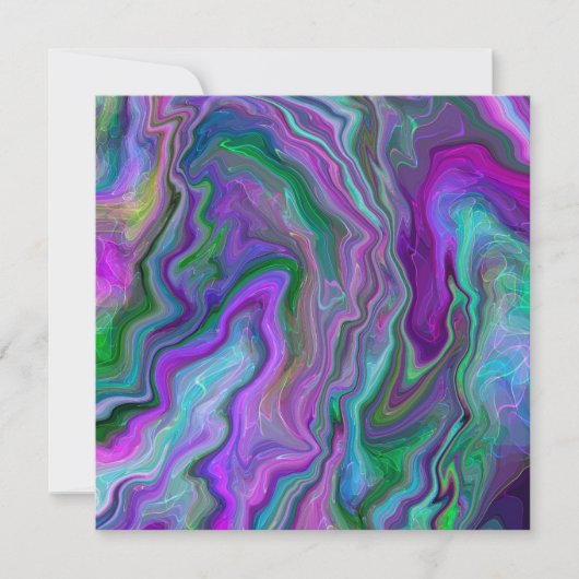 Carte Merci d'art fluvial violet, vert et bleu (Devant)