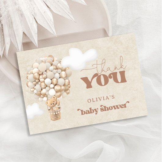 Carte Merci d'attente de l'ours en peluche