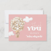 Carte Merci d'attente rapide de l'ours rose Teddy (Devant)