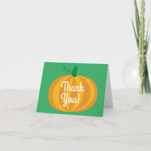 Carte Merci d'automne Citrouille fête d'anniversaire