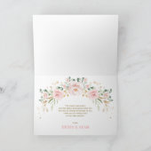 Carte Merci d'Baby shower à l'éléphant floral, joliment  (Intérieur)