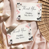 Carte Merci de Baby shower de petite fille Boo