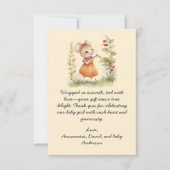Carte Merci de Baby shower de petite souris (Devant)