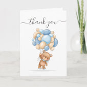 Carte Merci de ballon de l'ours en peluche (Devant)