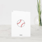 Carte Merci de baseball (Dos)