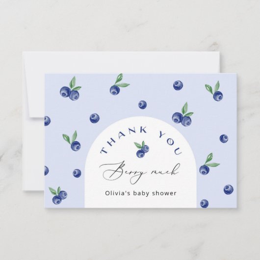 Carte Merci de bleuet beaucoup Merci (Devant)