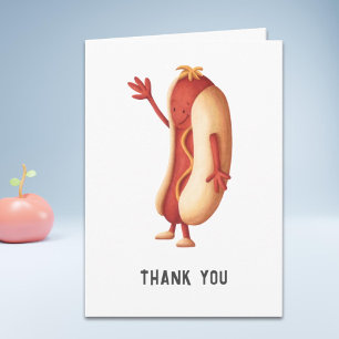 Carte Merci de chien chaud mignon