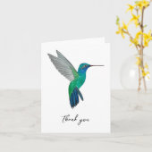 Carte Merci de colibri à bec large (Fleur jaune)