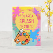 Carte Merci de couleur dans ma vie (Fleur jaune)