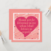 Carte Merci de croire en moi Joyeuse Saint-Valentin entr (Devant/Arrière en situation)