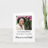 Carte Merci de deuil (Devant)