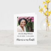 Carte Merci de deuil (Fleur jaune)