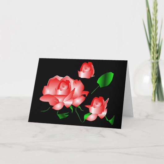 Carte "Merci de deuil rose" (Devant)