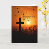 Carte Merci de don commémoratif Sunset Cross (Fleur jaune)