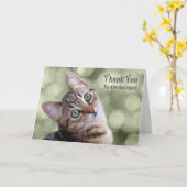 Carte Merci de don Tabby Kitten (Fleur jaune)