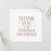 Carte Merci de Faire une Différence (Devant/Arrière en situation)