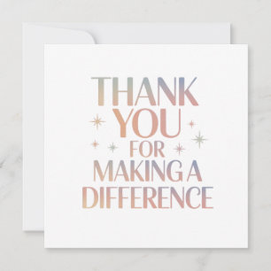 Carte Merci de Faire une Différence