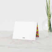 Carte Merci de fête d'anniversaire du camion d'incendie (Dos)