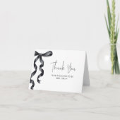 Carte Merci de Fête des mariées de la Bow noire (Devant)