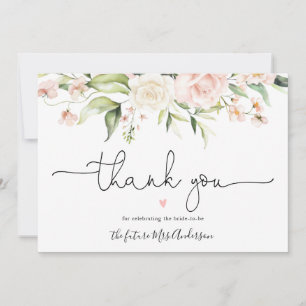 Carte Merci de Fête des mariées de verdure