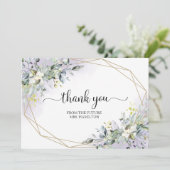 Carte Merci de Fête des mariées géométrique vert (Debout devant)