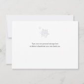 Carte Merci de flocon de neige d'hiver (Dos)